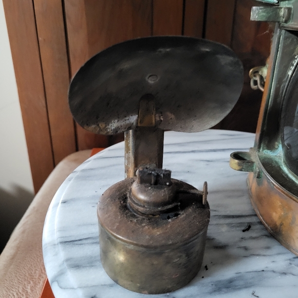 Brown Lantern with Glass Globe and Antique Accents - Picture 13 of 13